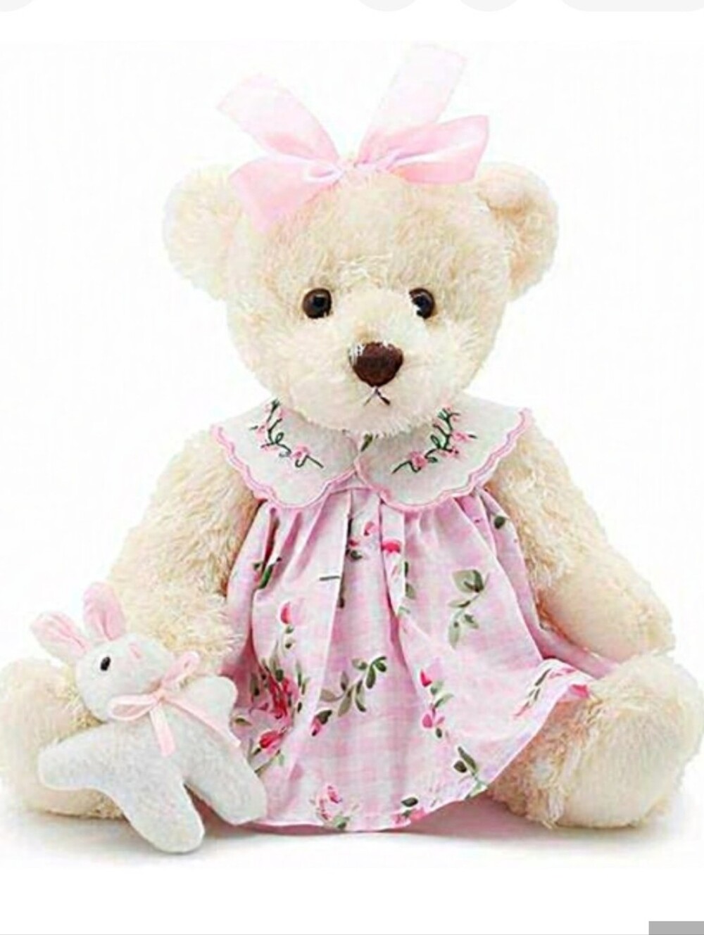 Oits Cute 10" Small Baby Teddy Bear with ClothCute Stuffed Animal